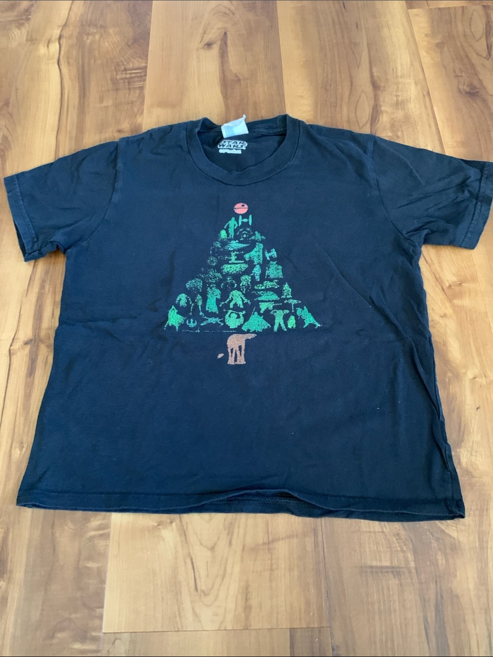 Star Wars Black Tee with Green and Brown Graphic